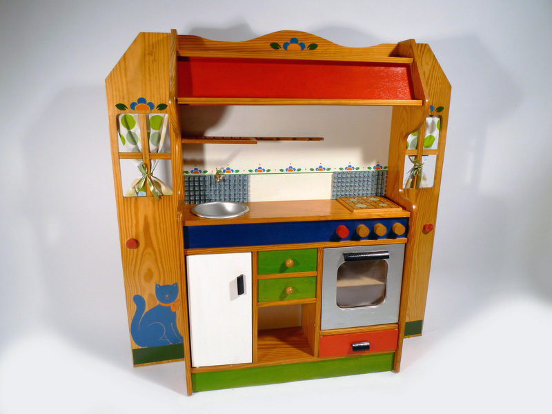 cocina infantil madera laterales abatibles 116x76(117abierto)x20 1u